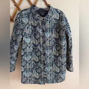 JUST CLASS Reversible Quilted Paisley Cotton Jacket XL Cottagecore Grannycore